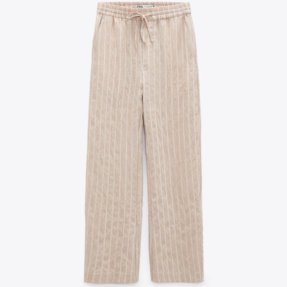 Zara Striped Textured Weave Pants - Picture 3 of 12